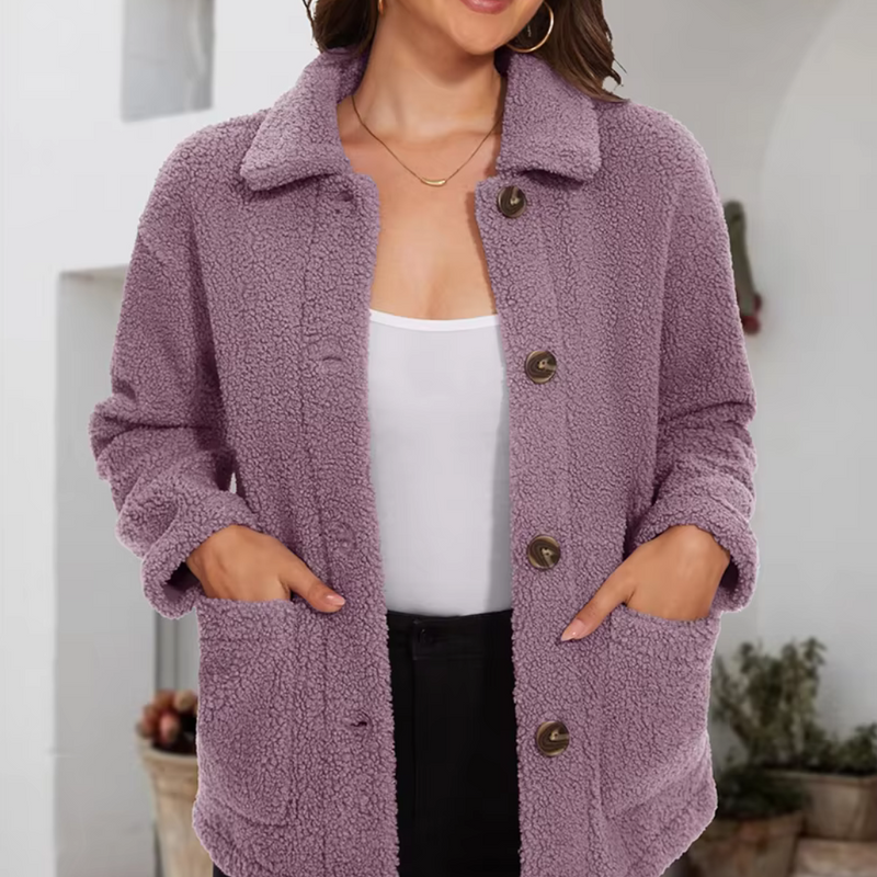 Chaqueta Femenina Forrada Fuzzy