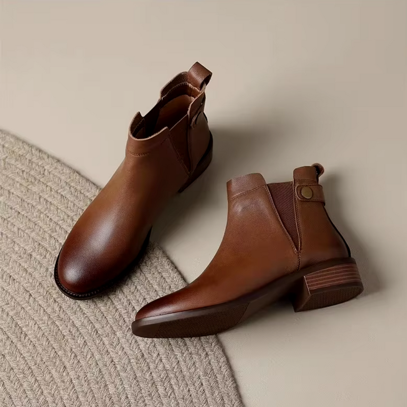 Bota Femenina de Cuero Begonha