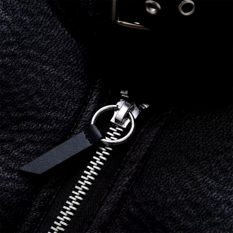 Chaqueta de Cuero Forrada para Mujer Aretha