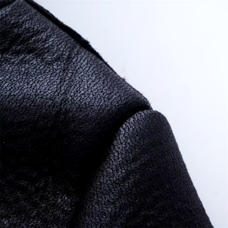 Chaqueta de Cuero Forrada para Mujer Aretha