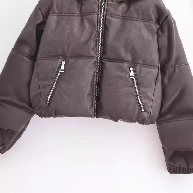 Chaqueta Femenina Parka Forrada Stand