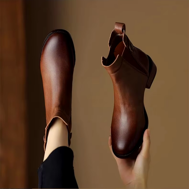 Bota Femenina de Cuero Begonha