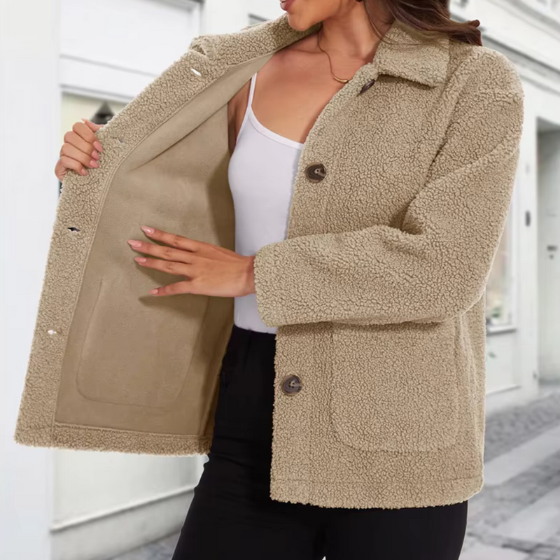 Chaqueta Femenina Forrada Fuzzy