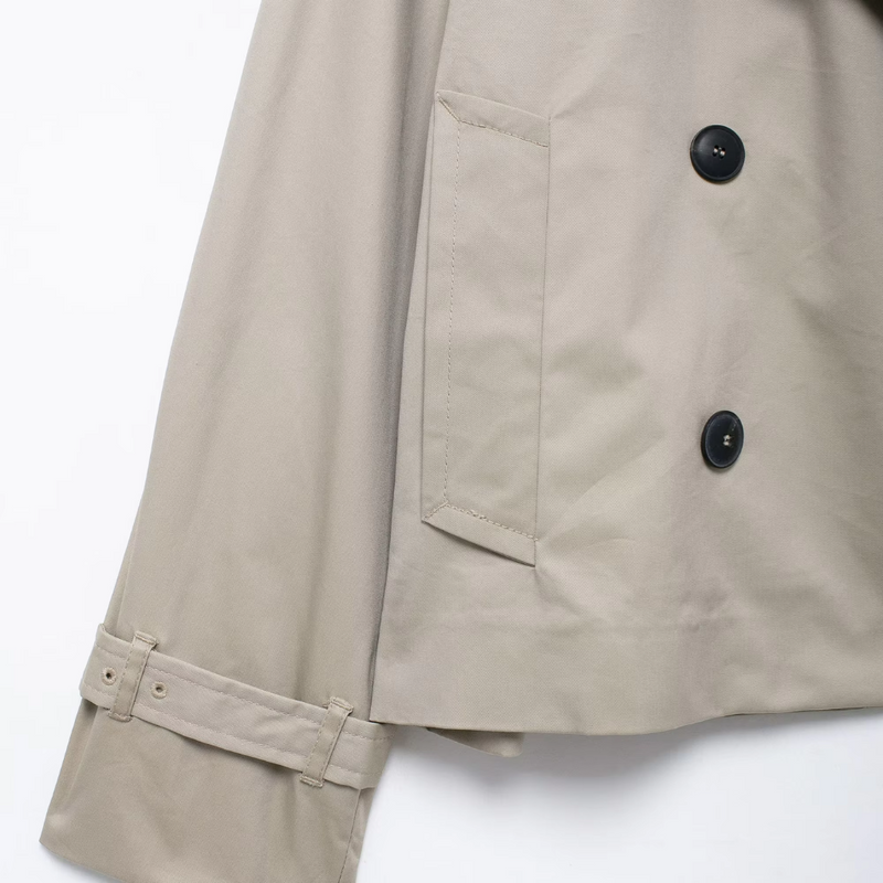 Chaqueta Trench con Solapa para Mujer