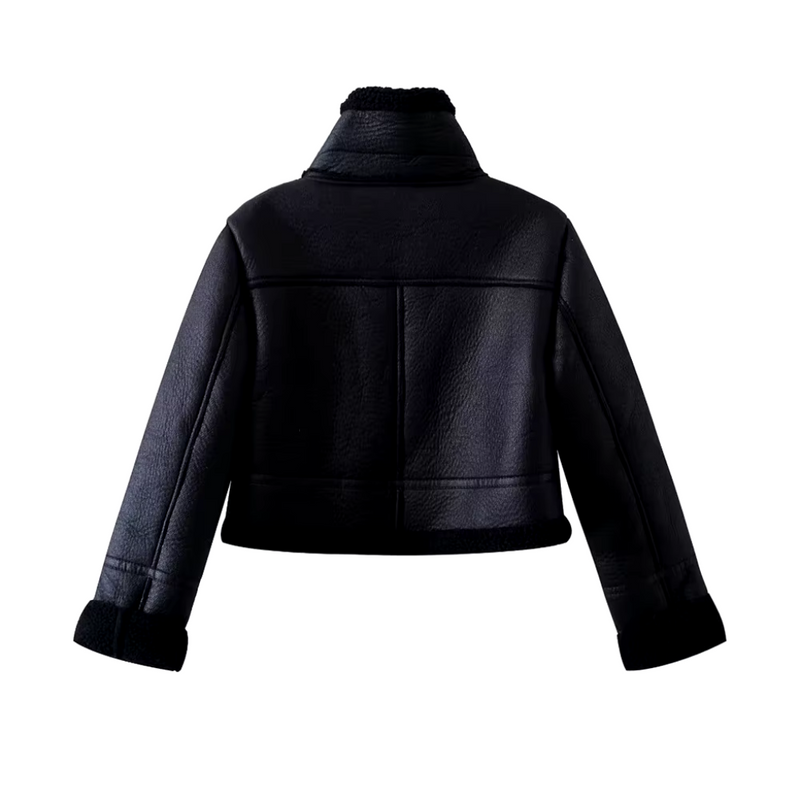 Chaqueta de Cuero Forrada para Mujer Aretha