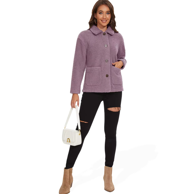 Chaqueta Femenina Forrada Fuzzy