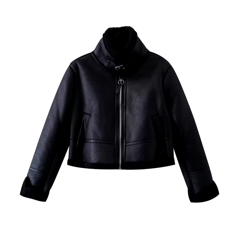 Chaqueta de Cuero Forrada para Mujer Aretha