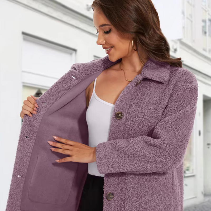 Chaqueta Femenina Forrada Fuzzy