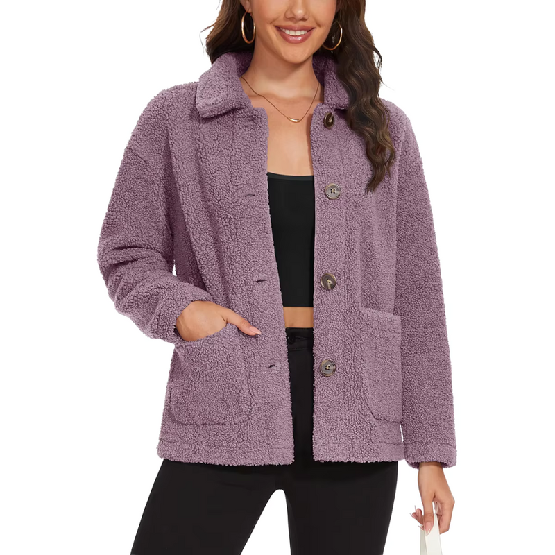 Chaqueta Femenina Forrada Fuzzy