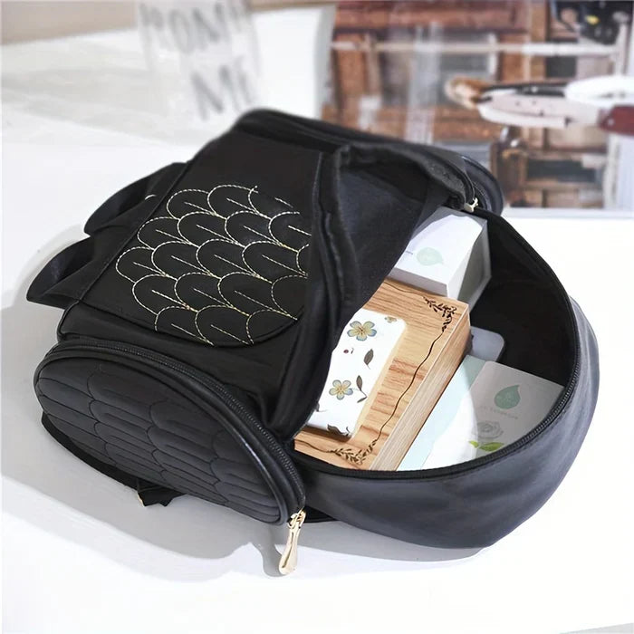Mochila Estilosa de Búho en Cuero