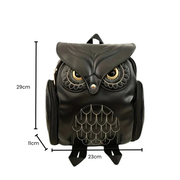 Mochila Estilosa de Búho en Cuero