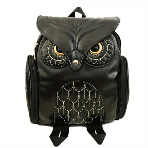 Mochila Estilosa de Búho en Cuero