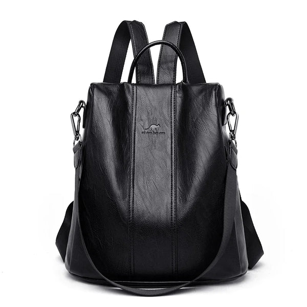 Mochila Femenina Vintage de Cuero