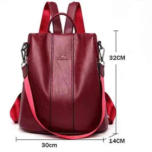 Mochila Femenina Vintage de Cuero