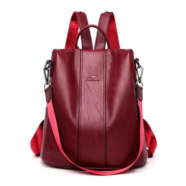 Mochila Femenina Vintage de Cuero